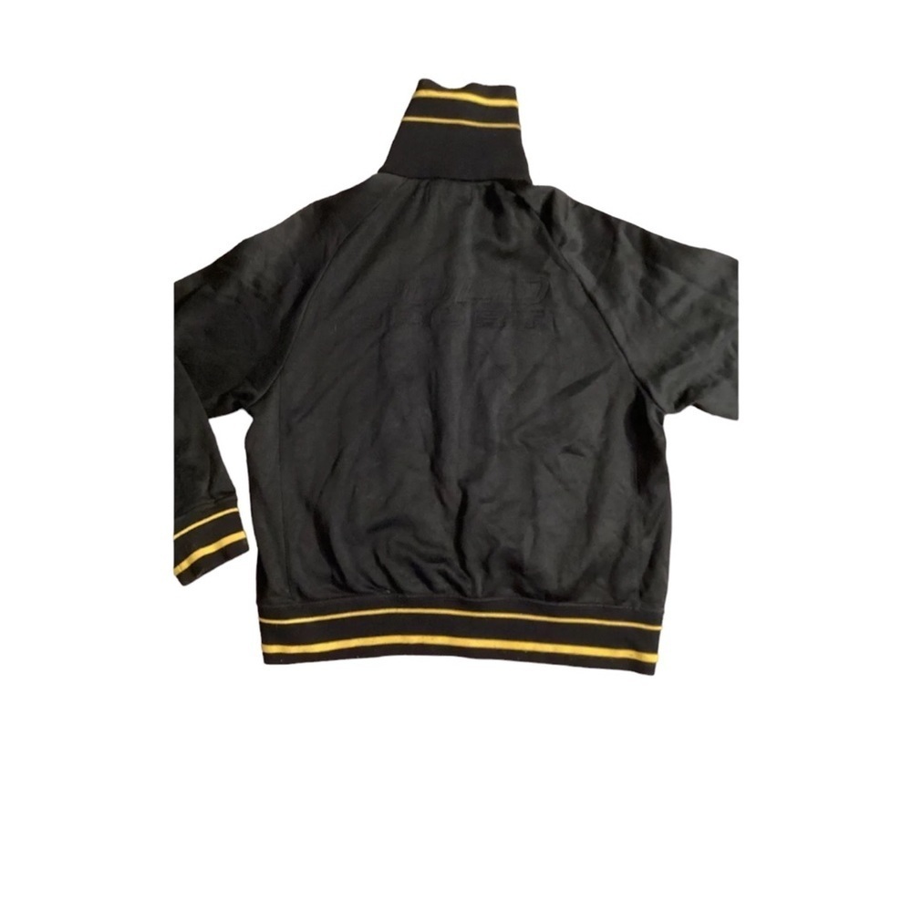 RALPH LAUREN POLO SPORT Vintage Windbreaker Jacket in Black w/ Gold Stripe XL - Picture 4 of 6